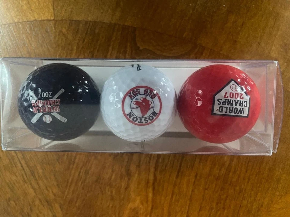 Pelotas de golf campeonas del mundo 2007 Boston Red Sox, Pinnacle nuevas en caja Foto 4 de 4