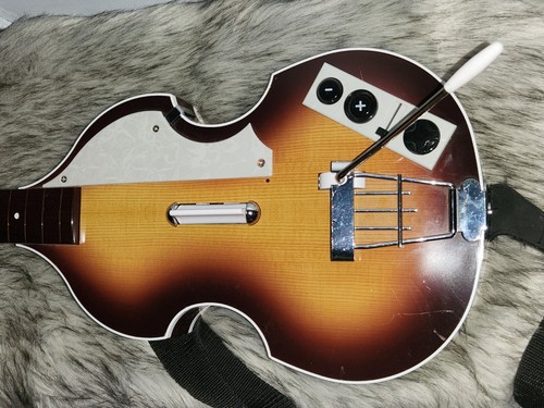 Nintendo Wii RockBand Wireless Controller Hofner Guitar Bass Beatles NO DONGLE - Picture 2 of 14