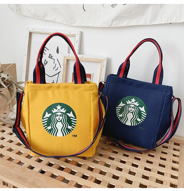 2020 New Starbucks Casual Tote Bag Canvas Shoulder Bags For Work