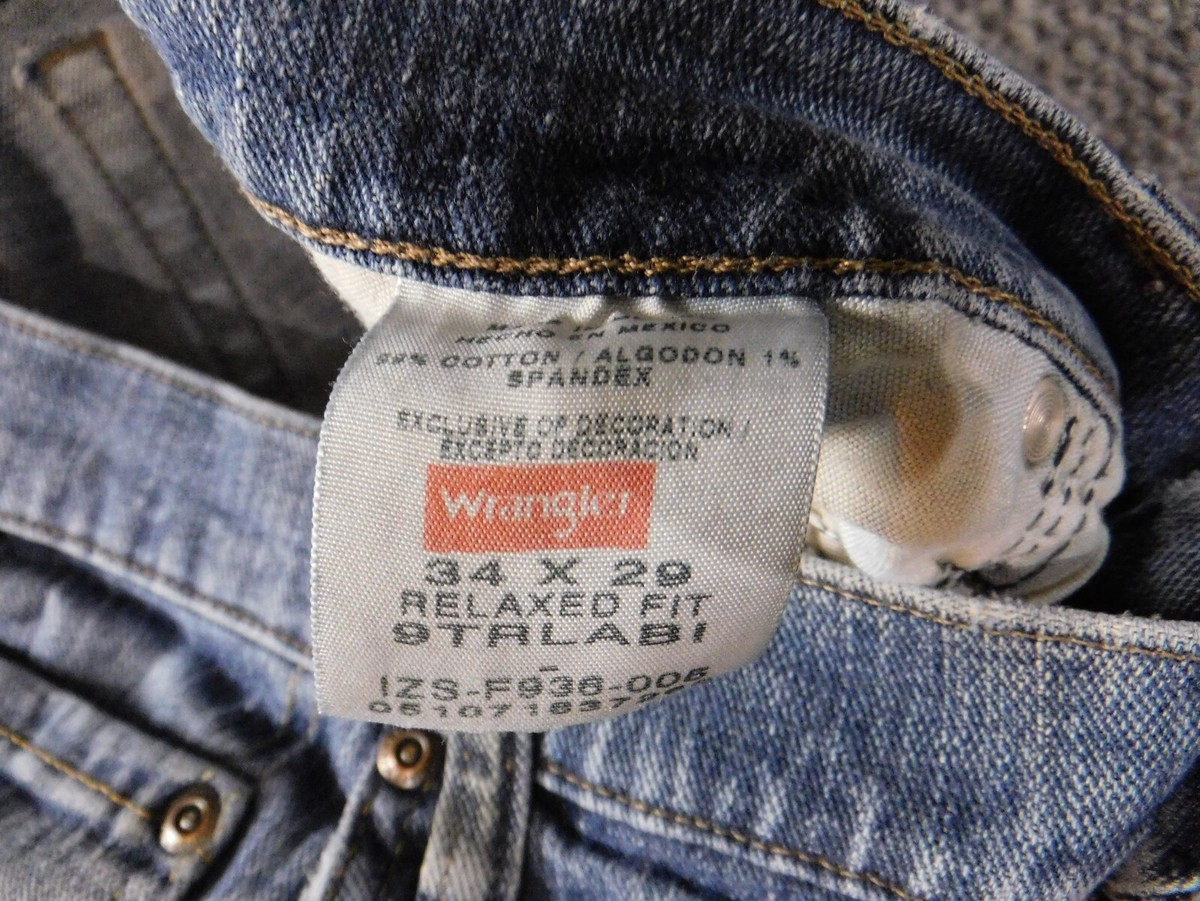 Wrangler Mens Jeans 32x28 blue straight classic denim outerwear