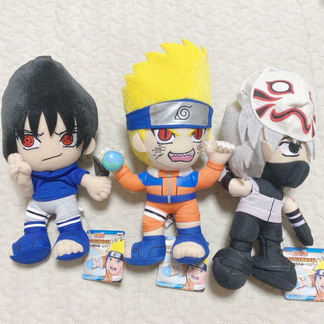 20cm Genuine Anime Naruto Plush Stuffed Doll Naruto Uchiha Itachi Kakashi  Cartoon Plush Doll Toy Boy Birthday Gift Home Decor