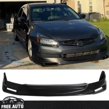 Fit 03-05 Honda Accord Front Bumper Lip Spoiler JDM MUG Mugen Style Unpainted PU
