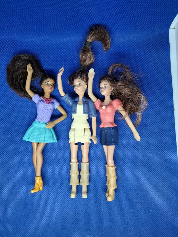 Lot Of 3 5" Barbie Long Hair McDonald's Happy Meal Toy Girls 👧 