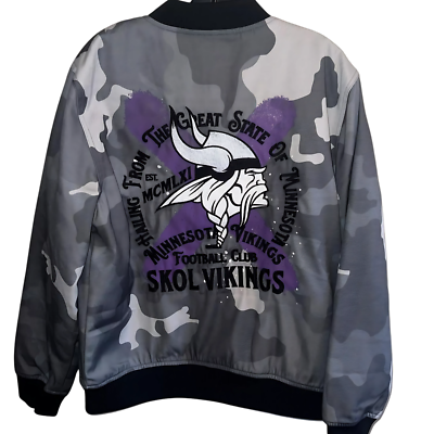 The Wild Collective NFL Men's Minnesota Vikings Bomber Jacket