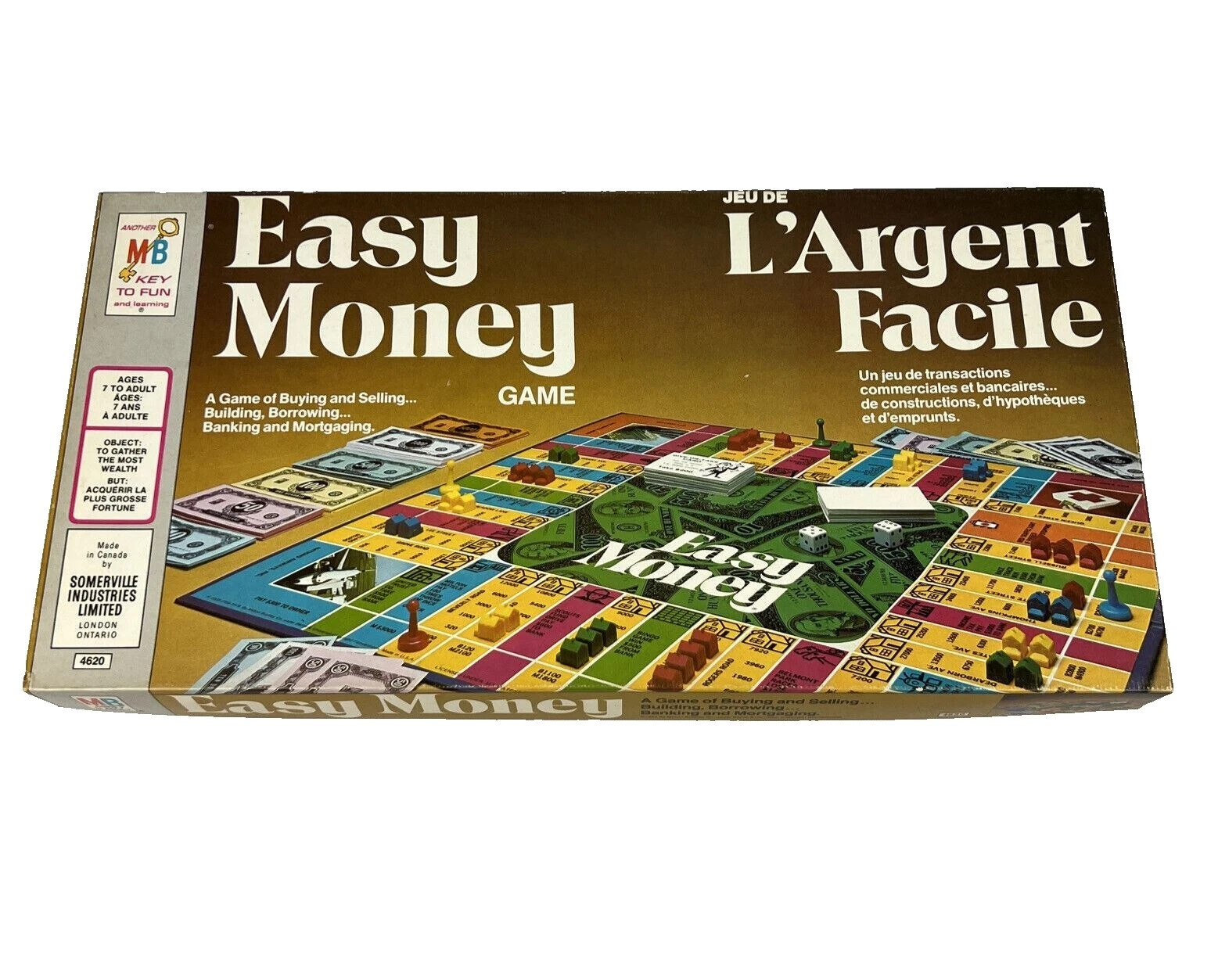 Milton Bradley 金融老式制造棋盘传统游戏