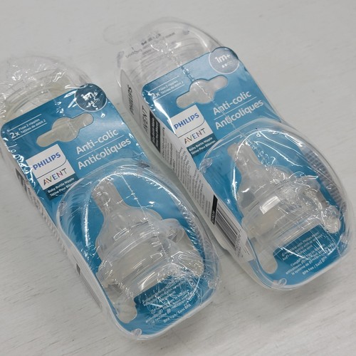 8 Phillips Avent Anti-Colic Flow Baby Bottle Nipple 1m+ Brand New 4 - 2 Packs - Picture 2 of 4