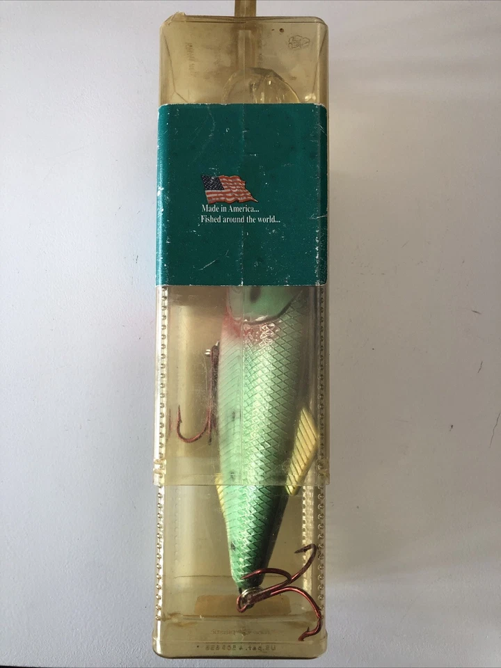 Señuelo imitador Mann's Stretch Plus búnker sangrado pesca vintage LEER Foto 4 de 4