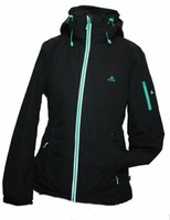 Damen Ock Jacke Funktionsjacke Outdoorjacke Kapuze Schwarz Dunafunc Gr. 34 Neu
