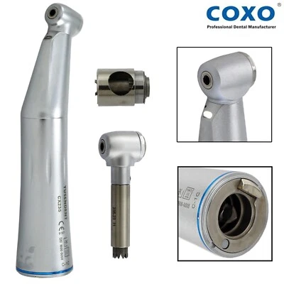YUSENDENT COXO Dental Fiber Optic LED Contra Angle 1:1 Low Speed Handpiece Inner Water NSK