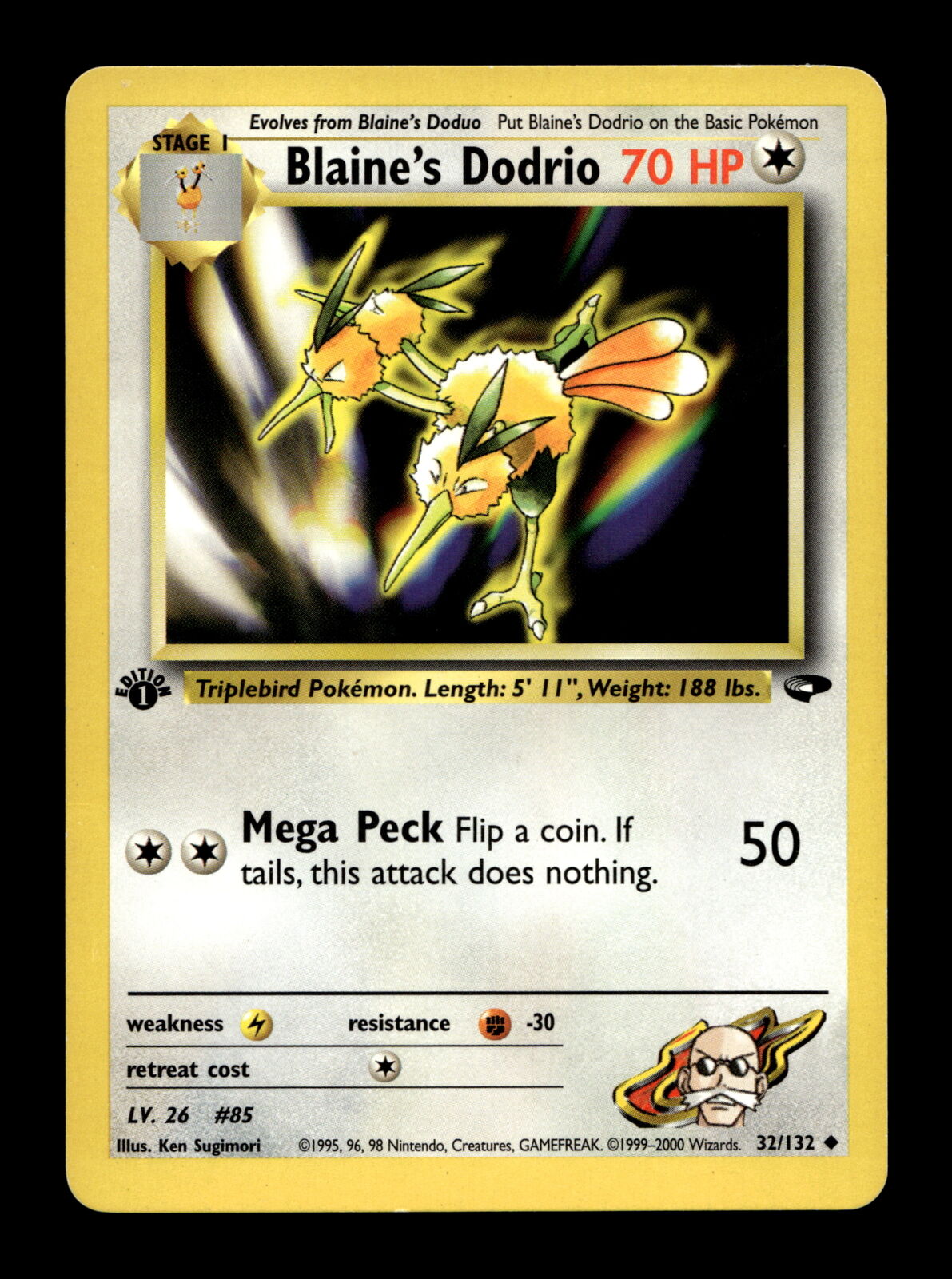 Blaine's Dodrio [1st Edition] #32 Pokemon Gym Challenge