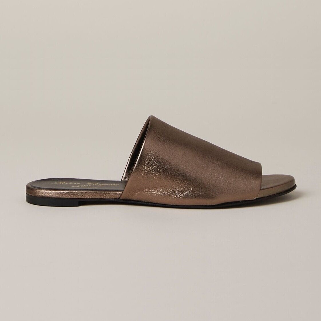 Robert Clergerie Gatok Gato Itou Slides Sandals Mules Metallic Leather 37