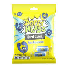 DOPEY HEADS Blue Raspberry Flavour Hard Candy 198g | i am BLUE !