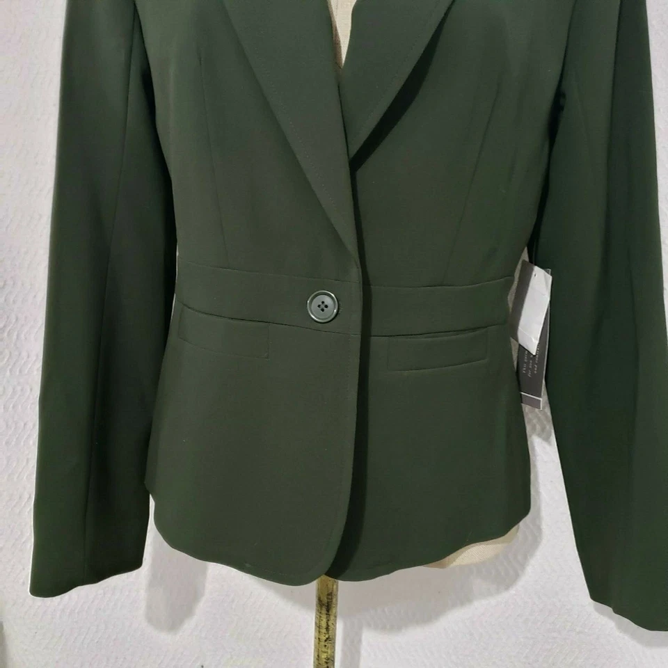 NWT JOSEPHINE CHAUS Deep Green Women's Waist Jacket 4 - Image 3 of 4
