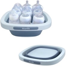 Collapsible Baby Bottles Wash Basin, Ideal Gifts for  Moms, Blue