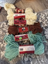 Skeins Aunt Lydia's Rug Craft Yarn Natural Willow Green Brown
