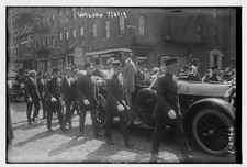 New York NY Woodrow Wilson Edith Bolling 1919 automobiles military personnel