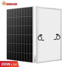 Dokio 200W 400W Mono Rigid Solar Panel for Roof Installation,Off-Grid Systems