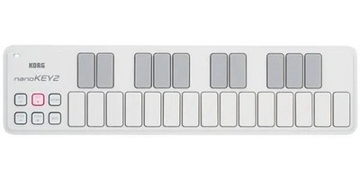 KORG nanoKEY2 USB MIDI Keyboard Weiß Controller Slim 25 Tasten Velocity Pitch