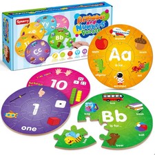 Number and Alphabet Puzzles for Kids Ages 4-6, Alphabet Learning Toys for Kid...