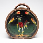 Vintage round doll suitcase filled with vintage doll clothes 1920s — photo 4
