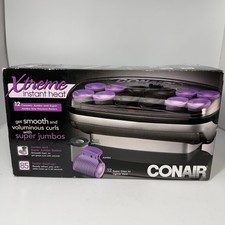 CONAIR XTREME INSTANT HEAT Hot Rollers Jumbo Flocked Super Clips NIB