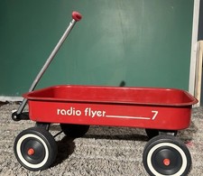 Vintage 1970's Radio Flyer Model  7 Red Metal Wagon