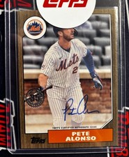 2022 Topps 1987 Topps Baseball Autograph Pete Alonso Gold /50PA Mets Auto 33/50