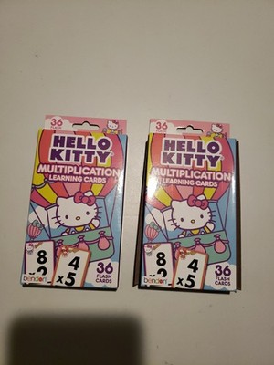 Hello Kitty Math Multiplication Learning 36 Flash Cards 2 Boxes Ages 6+ New