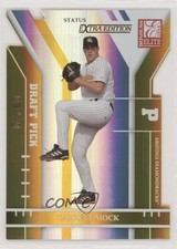 2004 Donruss Elite Extra Edition Status Gold Die-Cut 9/10 Garrett Mock Auto 2p6