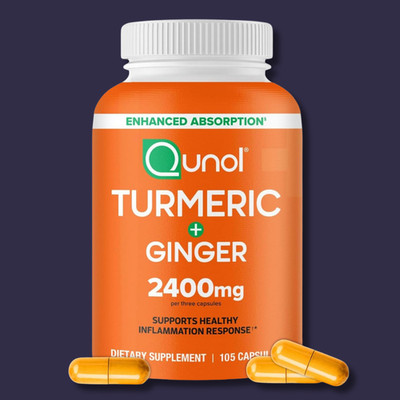 Turmeric Curcumin with Black Pepper & Ginger, Qunol 2400mg Extract...