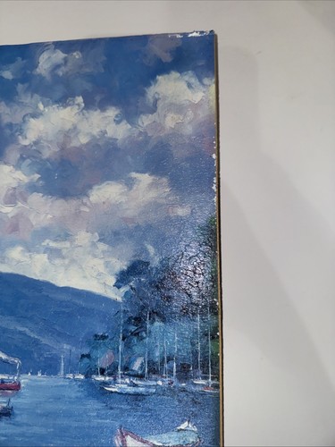 John Zaccheo Art Print Reflections Of PortoFino 28”x22” On Wood Composite Board - Picture 12 of 15