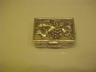 Beautiful Vintage Silver Plated  Repoussé Fruit & Floral Snuff/ Pill Box — photo 1