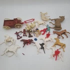Marx ? Lone star Ranch Indians Holland Playset Cowboys wagonLot Original