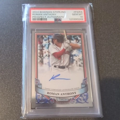 2024 Bowman Sterling Boston Redsox Roman Anthony Prospect Auto PSA 10