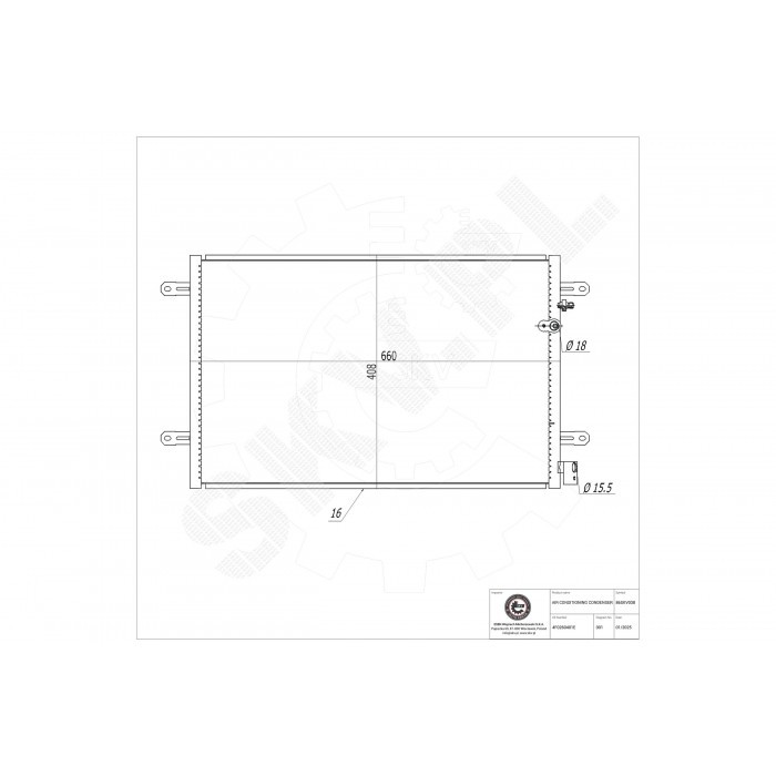 Condensateur de clim résistant aux fuites pour réparer Audi A6 4F0260403P
