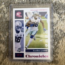2020 Panini Chronicles CeeDee Lamb #25 Pink Rookie Card Dallas Cowboys Insert. rookie card picture