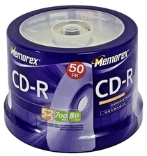 Vintage New Memorex Music CD-R 50 Pack 52X 700 MB 80 Min Blank CD