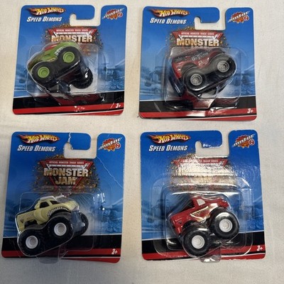Hot Wheels Monster Jam Speed Demons Lot Raphael Gunslinger Bulldozer Outlaw