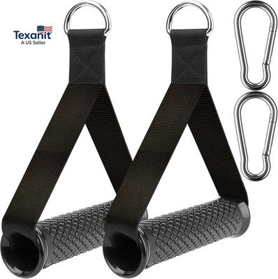 Ultra Heavy Duty Exercise Handles, Cable Handles Gym Equipment Attachment, Doubl