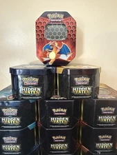 Pokemon Hidden Fates Charizard Tin Box - Empty Tin for card storage - No Packs