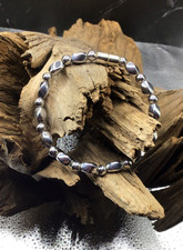 Men's Women's Magnetic Hematite Silver Single Bracelet Beautiful Shine