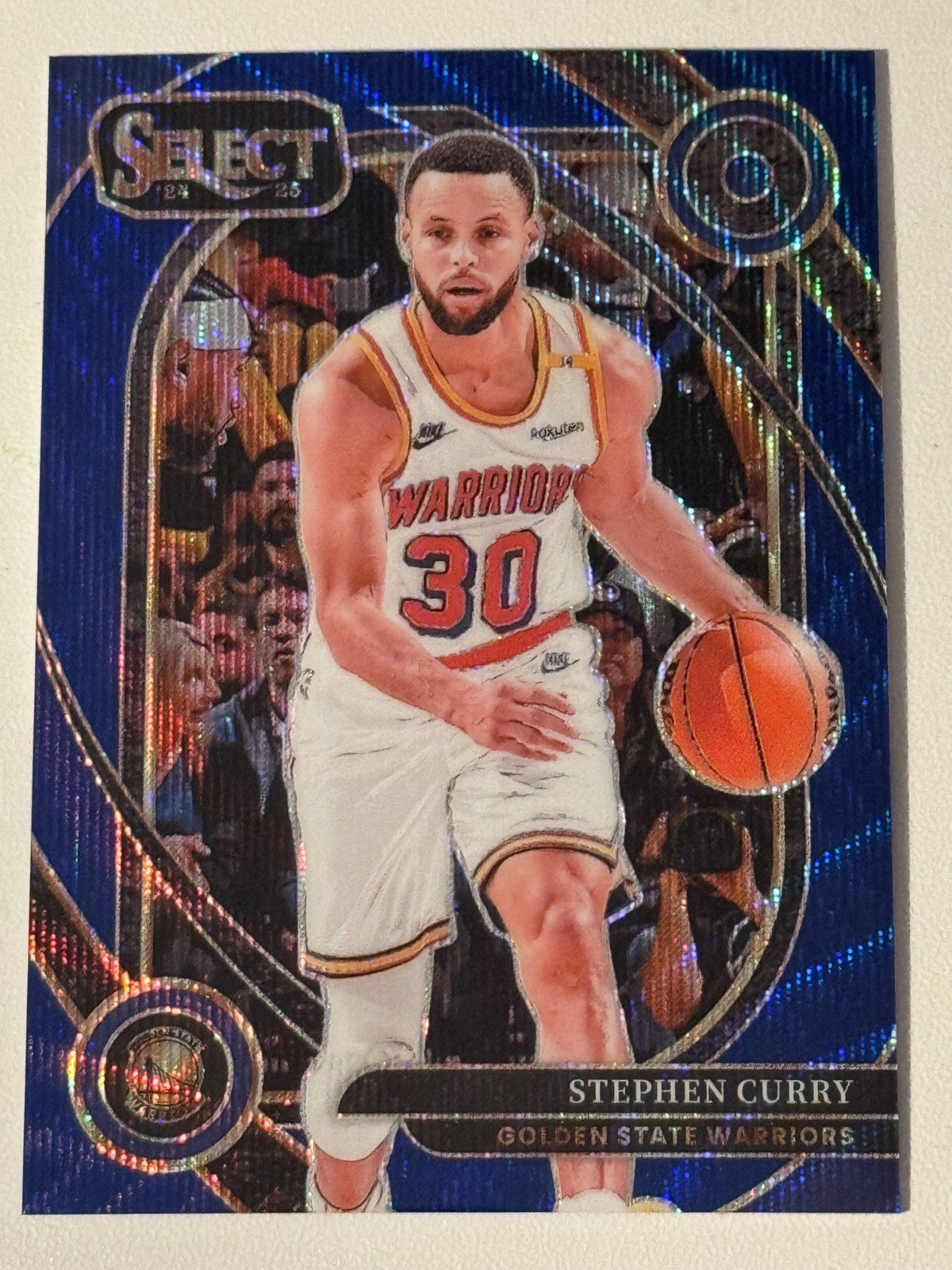 Stephen Curry 2024-25 Select - Courtside Blue Wave Prizm /75 Warriors #209