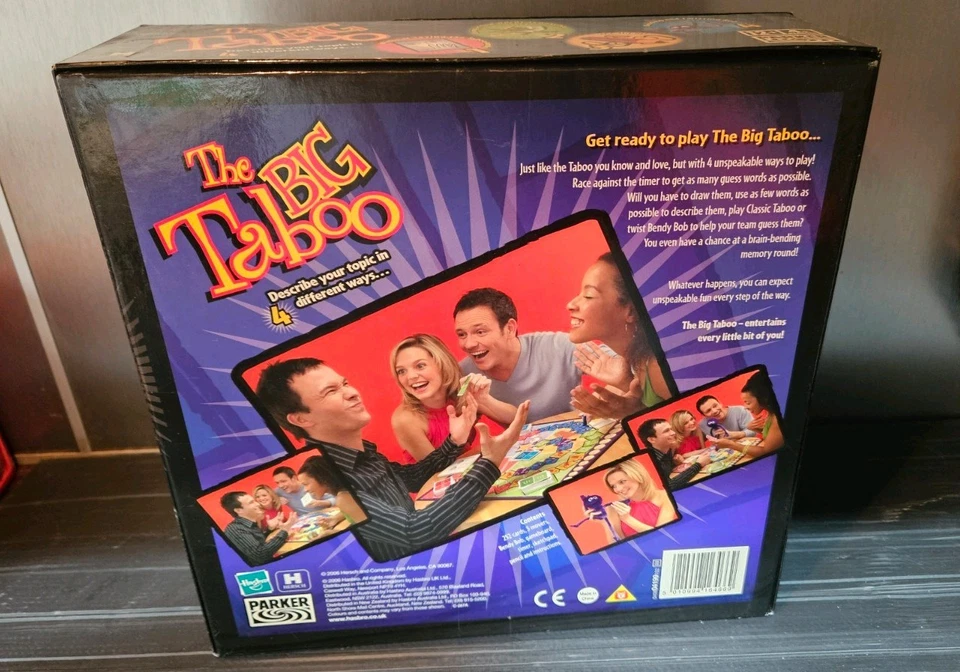 New The Big Taboo Game with Bendy Bob Plush Toy Parker Hasbro Sealed Contents - Image 4 of 4