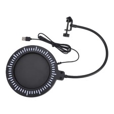 RGB Microphone Pop Filter With Metal Mesh Bendable Gooseneck Studio Recording