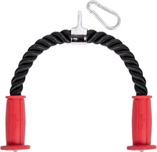 Yes4All Deluxe Tricep Rope Cable Attachment 27" Gym Pulley Rope Red Black