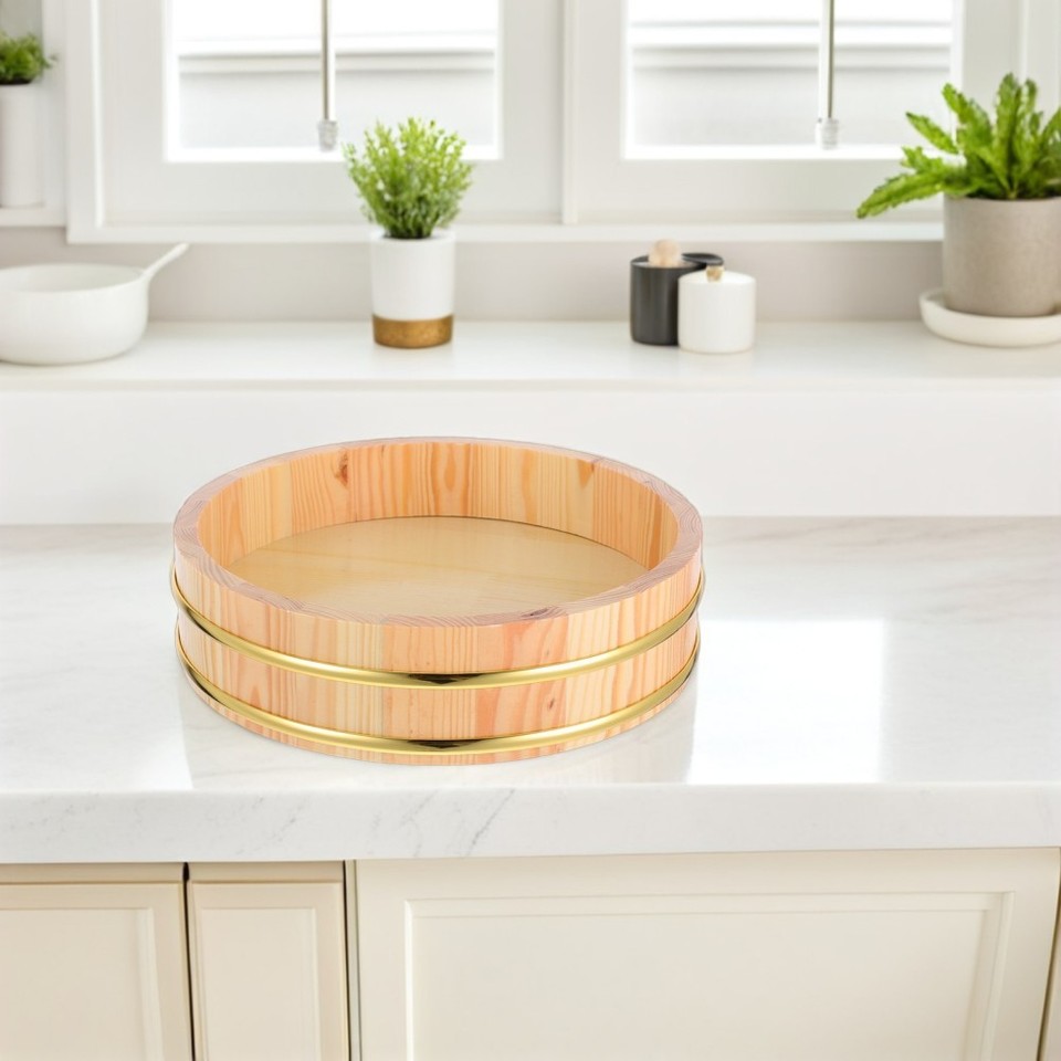 Wooden Sushi Rice Preparation Bowl Tub for Restaurant Bread Basket ...