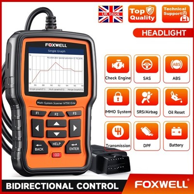 Foxwell NT510 Elite Scanner for Toyota Throttle All System OBD2 Diagnostic