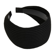 Black Headbands for Women 2.7 Inch Extra Wide Fabric Headband Fashion Stripe Non