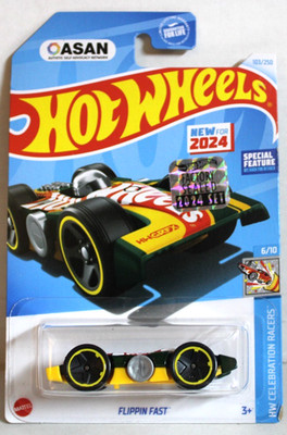 Hot Wheels 2024 Celebration 6/10 Flippin Fast 103/250 ASAN Yellow Factory Sealed
