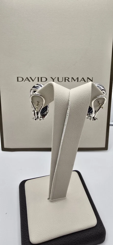 Pre-owned David Yurman STERLING Shrimp CLASSIC Earrings 1" LONG - Image 4 of 4